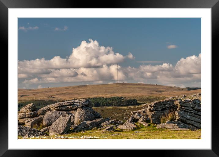 Looking north from Gutter Tor on Dartmoor Framed Mounted Print by Jean Fry