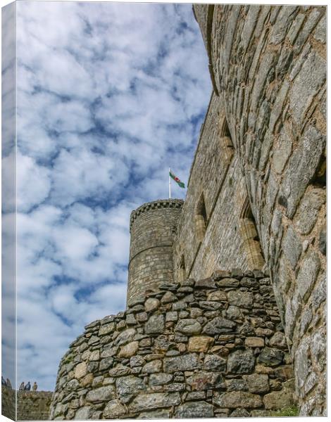 Harlech Castle Gatehouse Canvas Print by Mike Lanning