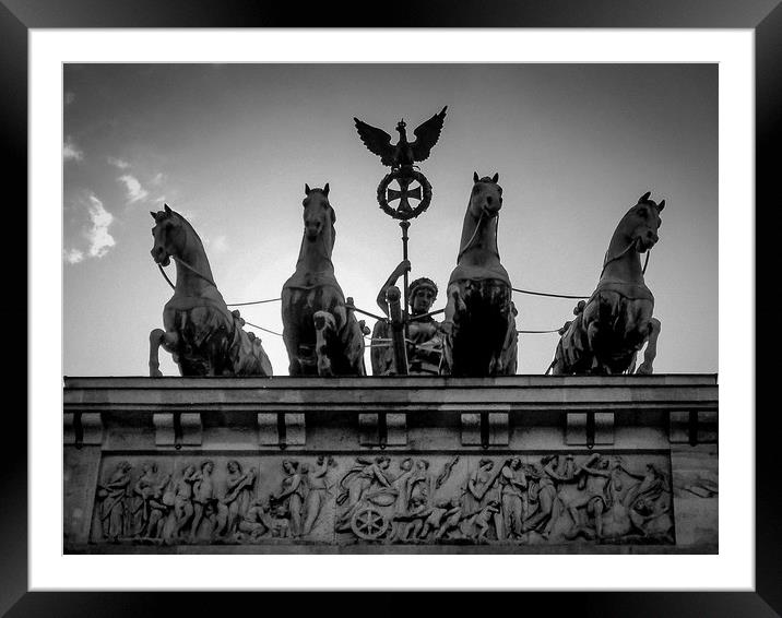 Brandenburg Gate - Detail Framed Mounted Print by Mike Lanning