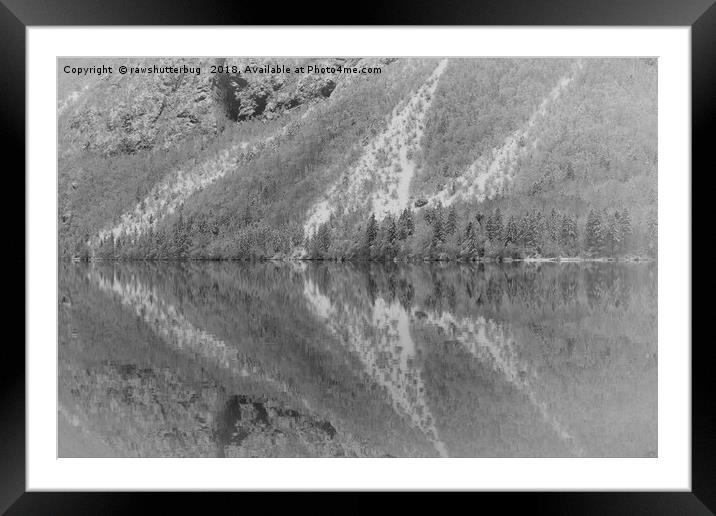 Silver Landscape At Lake Bohinj Framed Mounted Print by rawshutterbug 
