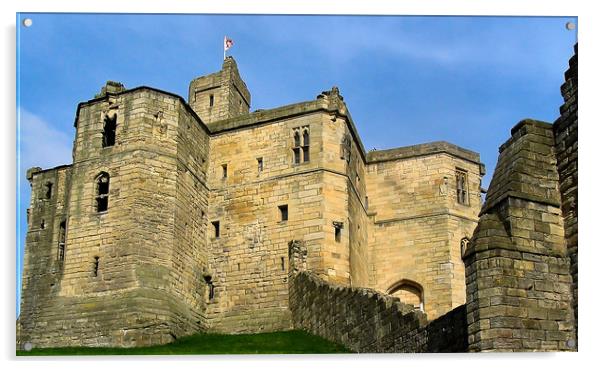 Warkworth Castle Keep Acrylic by Mike Lanning