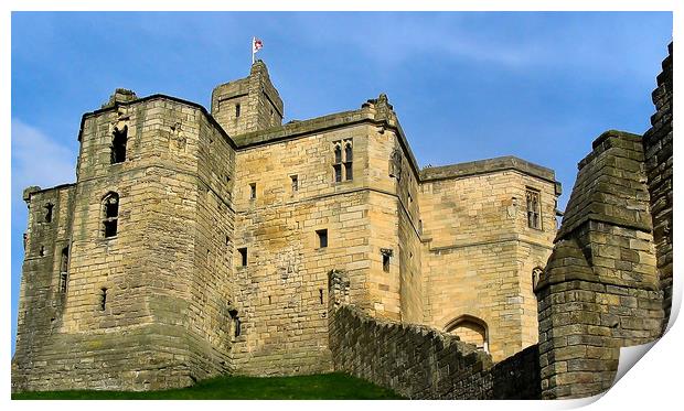 Warkworth Castle Keep Print by Mike Lanning