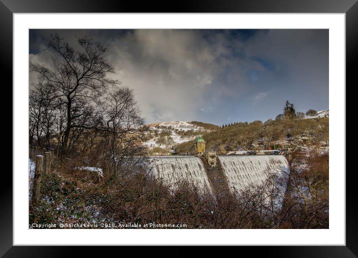 Penygarreg in the winter sun Framed Mounted Print by Sorcha Lewis