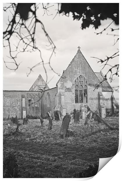 St Mary's Church @ Tilney Cum Islington Print by Johanna Garlike