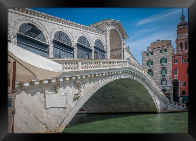 Rialto Bridge Venice Framed Print by Tony Swain