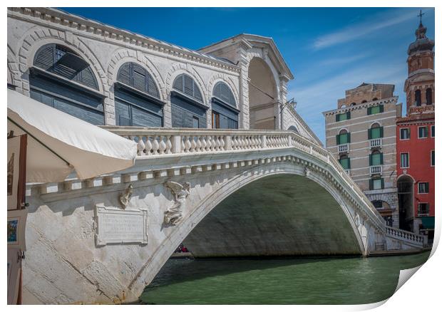 Rialto Bridge Venice Print by Tony Swain
