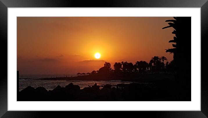 Cyprus Sunset Framed Mounted Print by Rachel Barlow