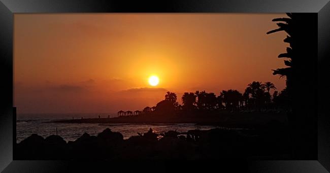 Cyprus Sunset Framed Print by Rachel Barlow