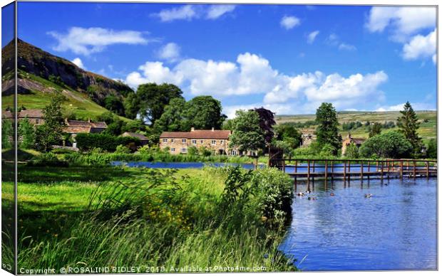 "Blue skies in the Yorkshire Dales" Canvas Print by ROS RIDLEY