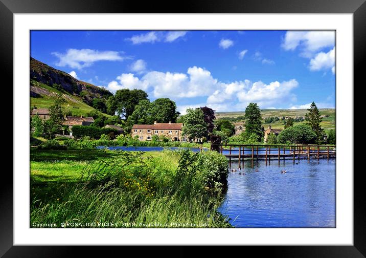 "Blue skies in the Yorkshire Dales" Framed Mounted Print by ROS RIDLEY