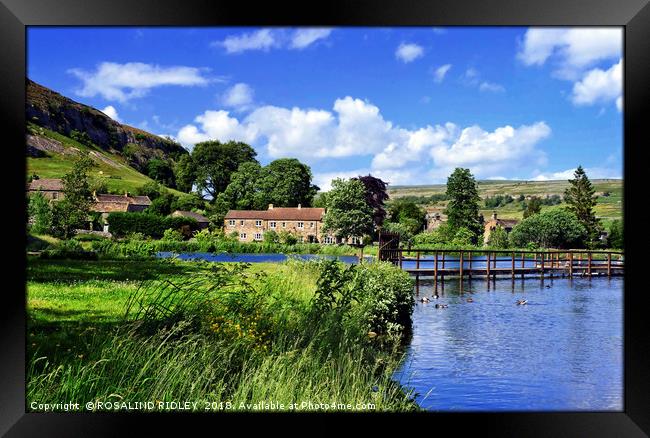 "Blue skies in the Yorkshire Dales" Framed Print by ROS RIDLEY