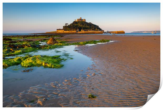 Sunday morning at Saint Michael's Mount Print by Michael Brookes
