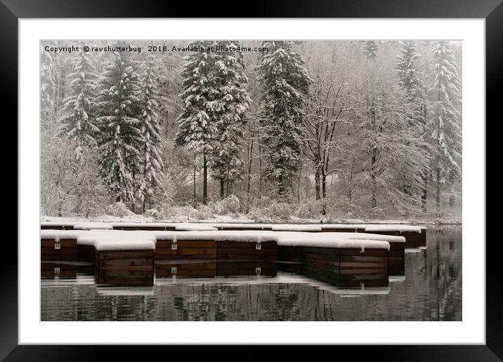 Lake Bohinj Boat Dock Framed Mounted Print by rawshutterbug 