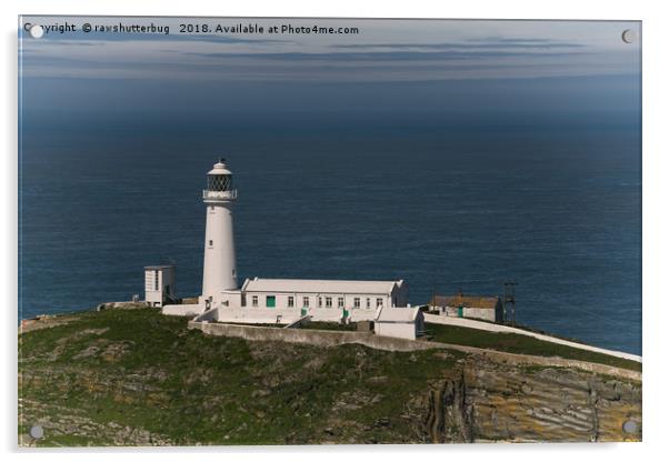 South Stack Lighthouse Acrylic by rawshutterbug 