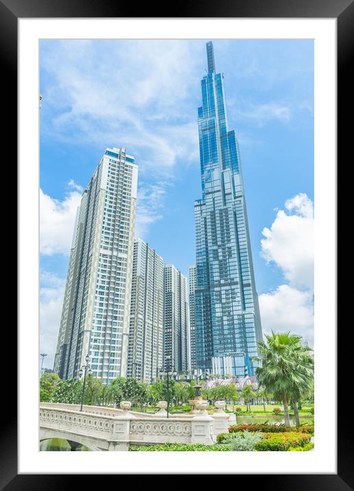 Super-tall Landmark81 in Central park Framed Mounted Print by Quang Nguyen Duc