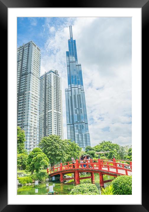 Super-tall Landmark81 in Central park Framed Mounted Print by Quang Nguyen Duc