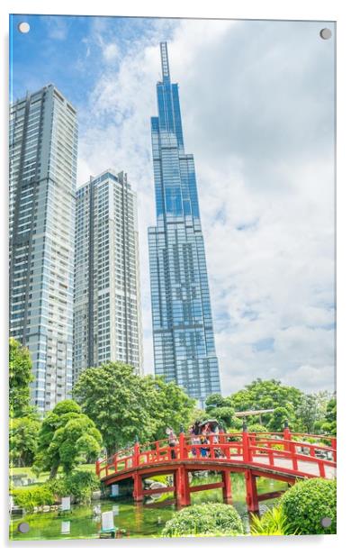 Super-tall Landmark81 in Central park Acrylic by Quang Nguyen Duc