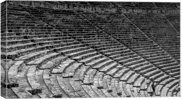 Epidavros Theatre, detail Canvas Print by Mike Lanning