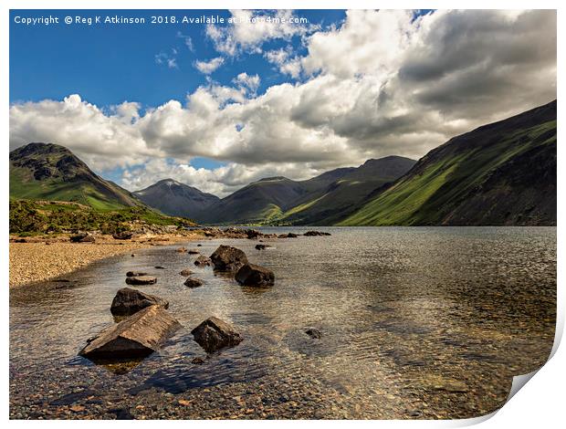 Wastwater Print by Reg K Atkinson