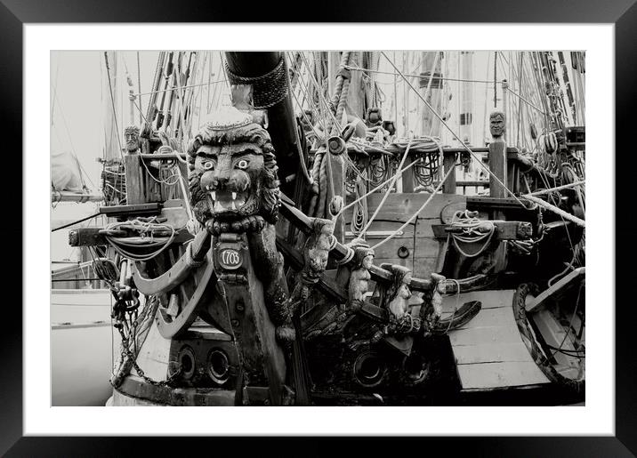     Tall Ships Sunderland,Russian frigate Shtandar Framed Mounted Print by Glenn Potts