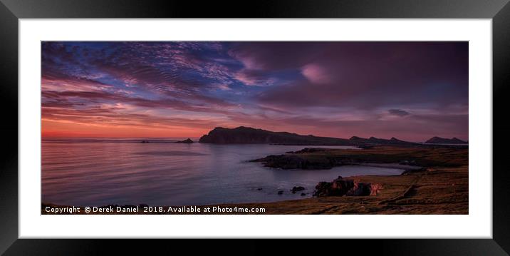 Sybil Head Sunset (panoramic) Framed Mounted Print by Derek Daniel