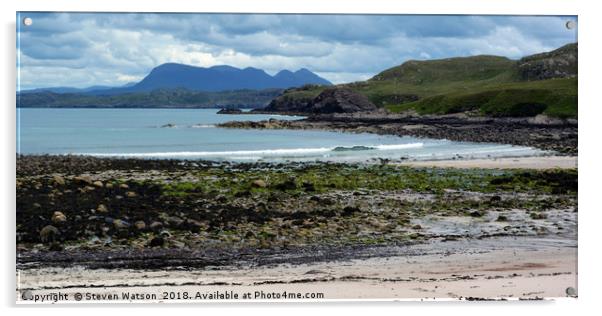 Clashnessie Bay and Quinaig Acrylic by Steven Watson