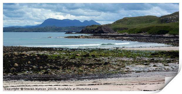 Clashnessie Bay and Quinaig Print by Steven Watson