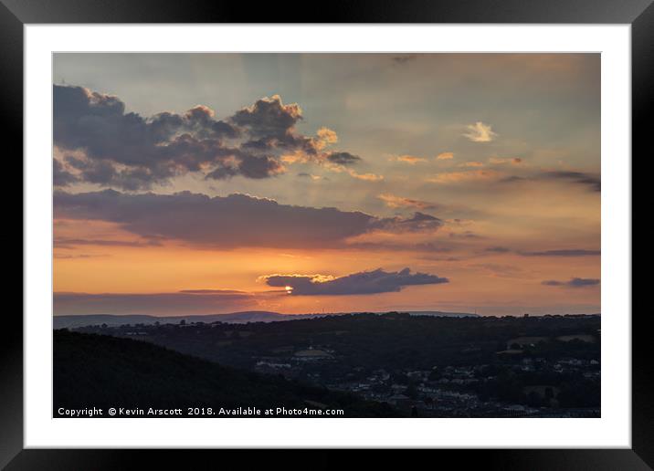 Newbridge Sunset, South Wales Framed Mounted Print by Kevin Arscott