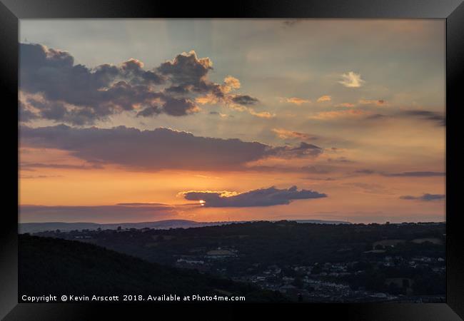 Newbridge Sunset, South Wales Framed Print by Kevin Arscott