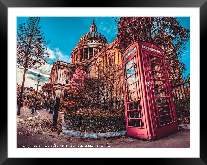 St Paul Cathedral HDR Framed Mounted Print by Dominik Piska