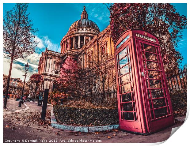 St Paul Cathedral HDR Print by Dominik Piska