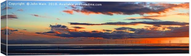 Irish sea Sunset  Canvas Print by John Wain