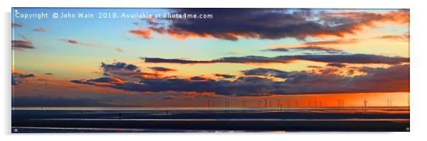 Irish sea Sunset  Acrylic by John Wain
