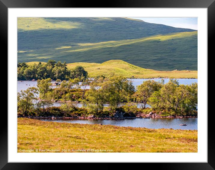 Lochan na h-Achlaise Framed Mounted Print by Paul Nicholas