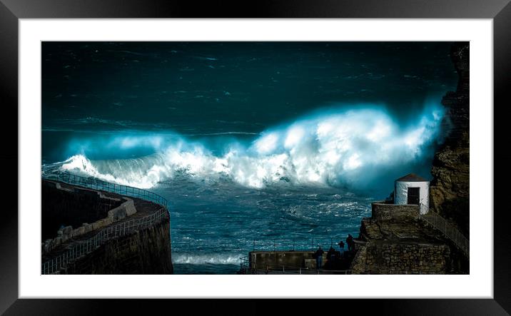 Spring Storm Waves Framed Mounted Print by Mike Lanning