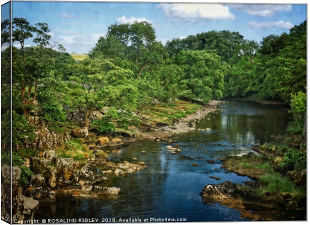 "Along the River Wharfe at Grassington 2" Canvas Print by ROS RIDLEY