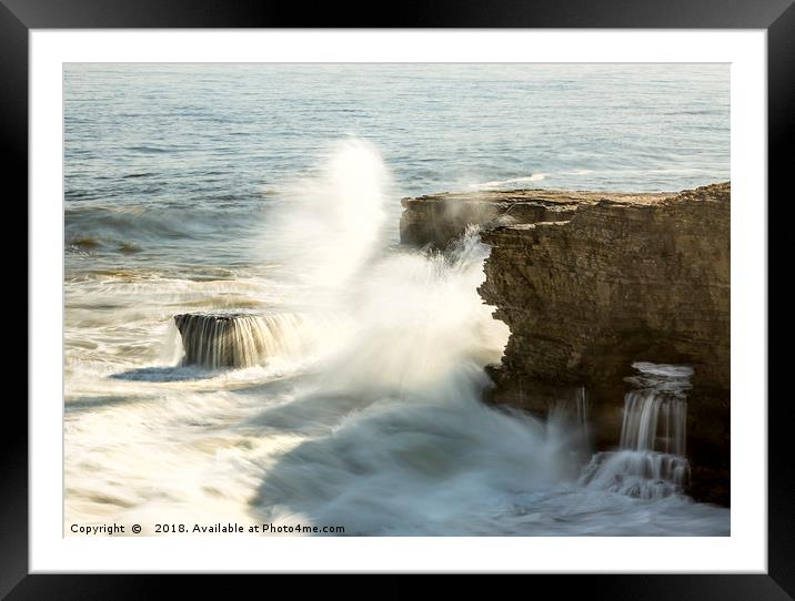 The Explosion and The Waterfall Framed Mounted Print by Kev Alderson