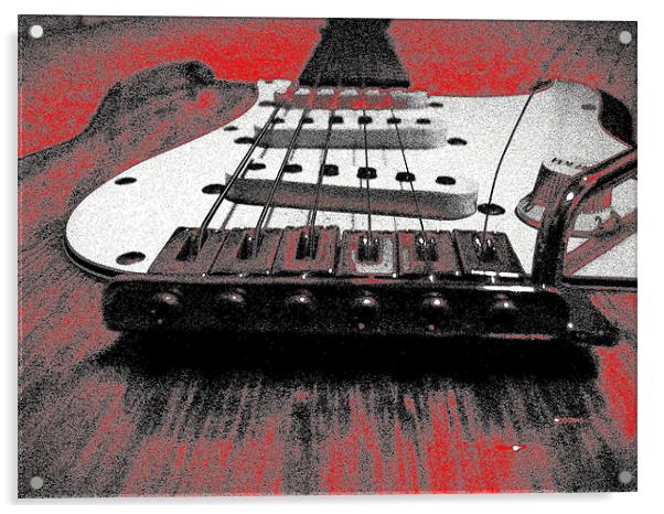 my guitar Acrylic by Craig Bottomley