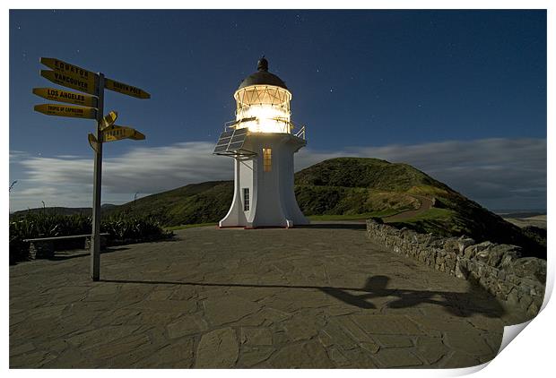 Cape Reinga Lighthouse, North Island, New Zealand Print by Michael Treloar