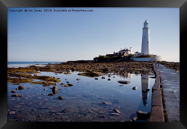 Reflecting on a beautiful July morning Framed Print by Jim Jones