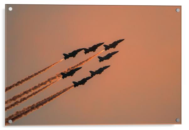 Red Arrows Acrylic by Roger Green