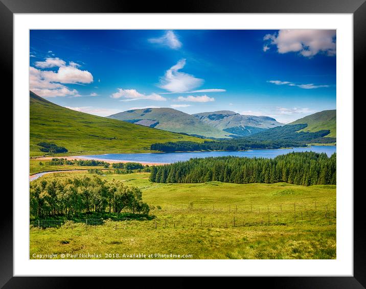 Loch Tulla Framed Mounted Print by Paul Nicholas