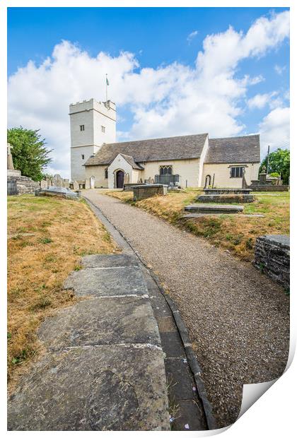 The Church Of St Sannan Bedwellty 1 Print by Steve Purnell