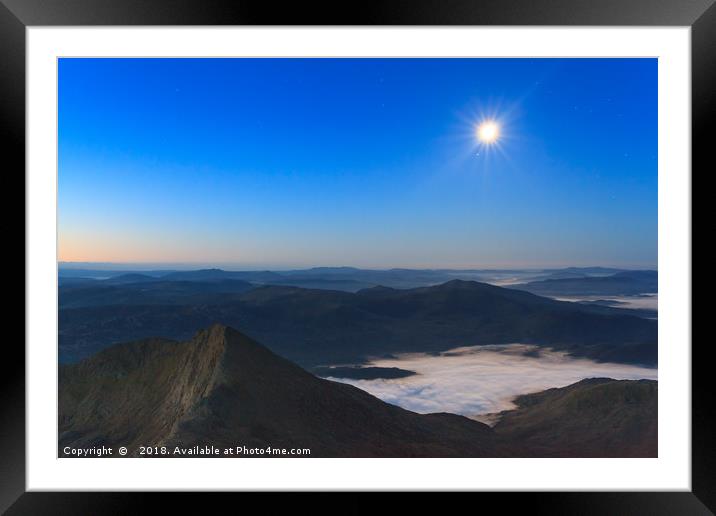 Moonrise over Snowdonia Framed Mounted Print by Vladimir Korolkov