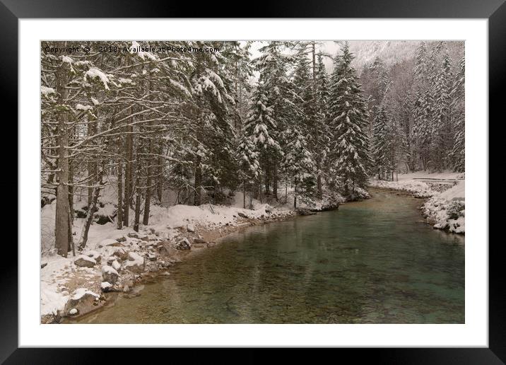Picturesque Triglavska Bistrica River Framed Mounted Print by rawshutterbug 