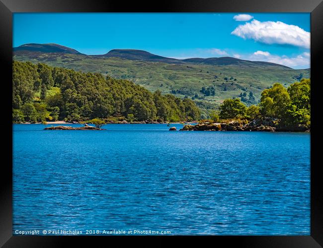 Loch Lomond from Luss Framed Print by Paul Nicholas