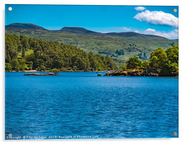 Loch Lomond from Luss Acrylic by Paul Nicholas