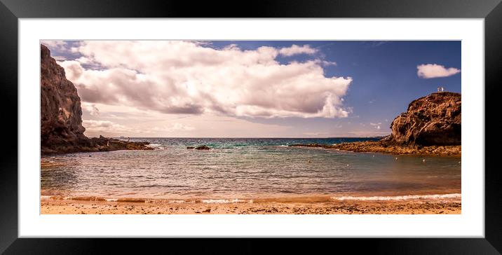 Playa de Papagayo Beach Bay Framed Mounted Print by Naylor's Photography