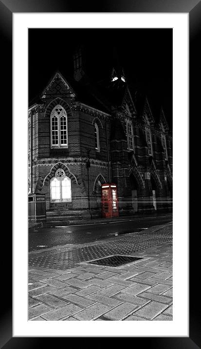 Town Hall and phone box Framed Mounted Print by Doug McRae