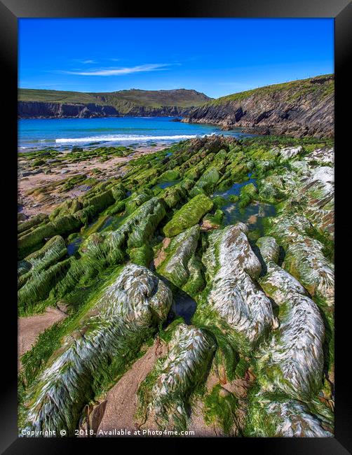 Majestic Clogher Strand Framed Print by Derek Daniel